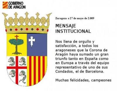 Mensaje institucional del Gobierno de Aragón